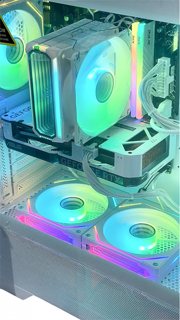 PC GAMING 4060 تجميعه بلون ابيض