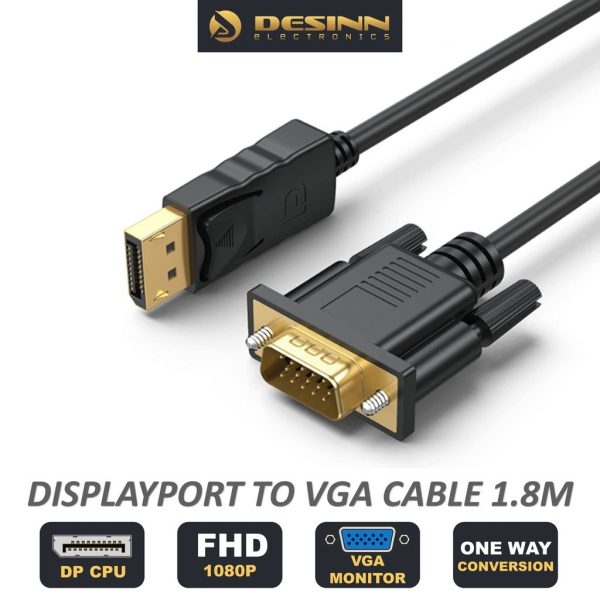 وصلة DP to VGA 1.8M